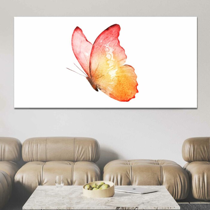Tableau Papillon isolé sur fond blanc
