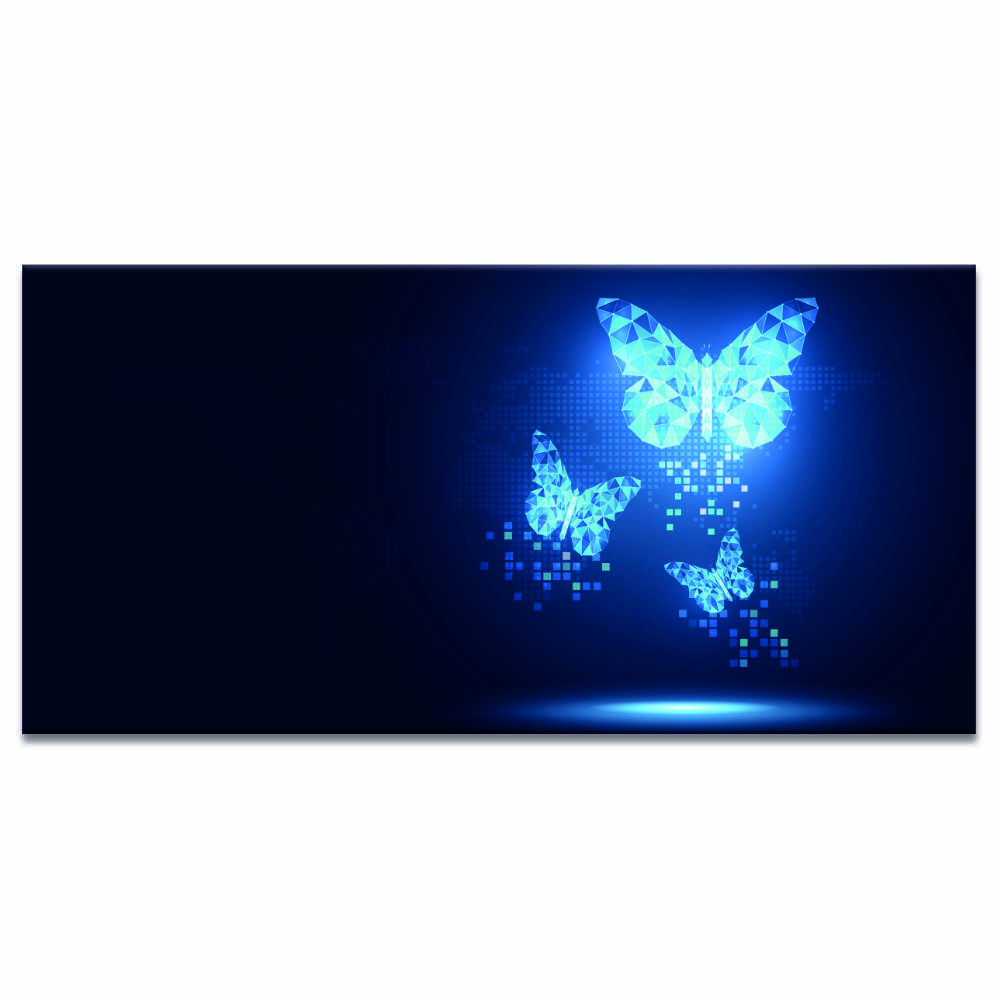 Tableau Trois papillons numériques