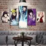 Bandai – Naruto 5 panneaux, impression sur toile de personnage animé Sakura Kakashi Hinata Uchiha Sasuke, affiche de personnage, décor mural pour la maison Uncategorized b69a2031f5475bad48ac93: 20x35 20x45 20x55cm|30x50 30x70 30x80cm|40x60 40x80 40x100cm