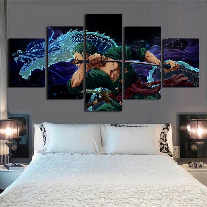 Roronoa Zoro – affiche de dessin animé japonais, 5 pièces, peinture sur toile, décoration moderne de maison, tableau mural Uncategorized b69a2031f5475bad48ac93: 20x35 20x45 20x55cm|30x40 30x60 30x80cm|40x60 40x80 40x100cm