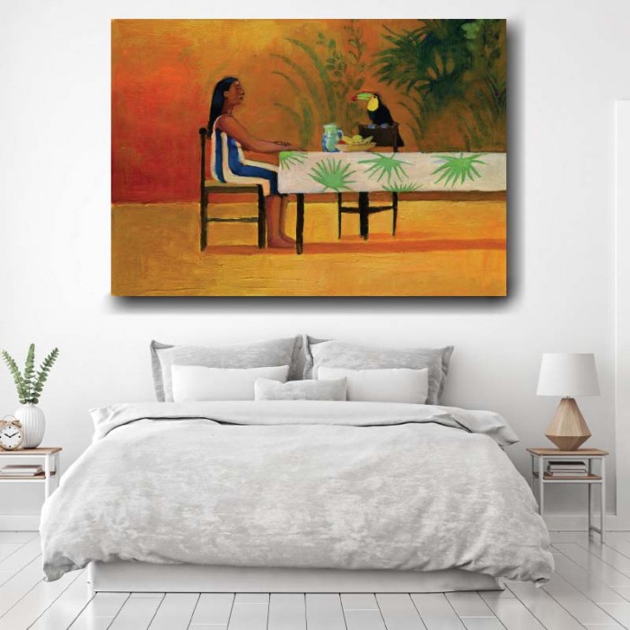 Tableau Gauguin, un Toucan à ma table Tableau Gauguin Tableau Artiste Peintre taille: XXS|XS|S|M|L|XL|XXL