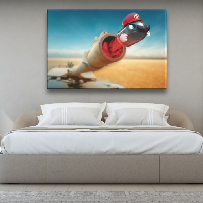 Tableau Canon Super Mario Tableaux originaux Tableau Geek Tableau Super Mario taille: XXS|XS|S|M|L|XL|XXL