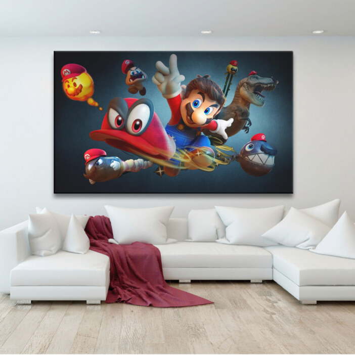 Tableau Super Mario course Tableaux originaux Tableau Geek Tableau Super Mario taille: XXS|XS|S|M|L|XL|XXL