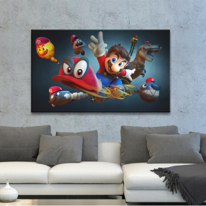 Tableau Super Mario course Tableaux originaux Tableau Geek Tableau Super Mario taille: XXS|XS|S|M|L|XL|XXL