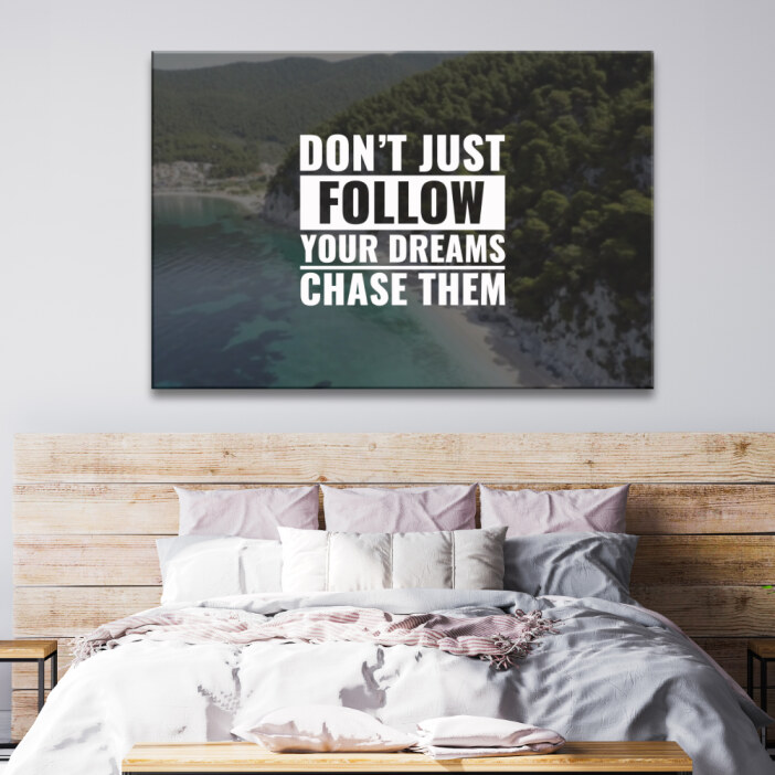 Tableau Motivation suivez vos rêves Tableau Motivation Tableaux originaux taille: XXS|XS|S|M|L|XL|XXL