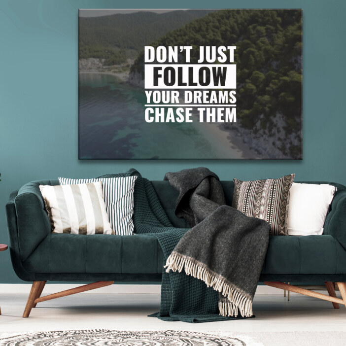 Tableau Motivation suivez vos rêves Tableau Motivation Tableaux originaux taille: XXS|XS|S|M|L|XL|XXL