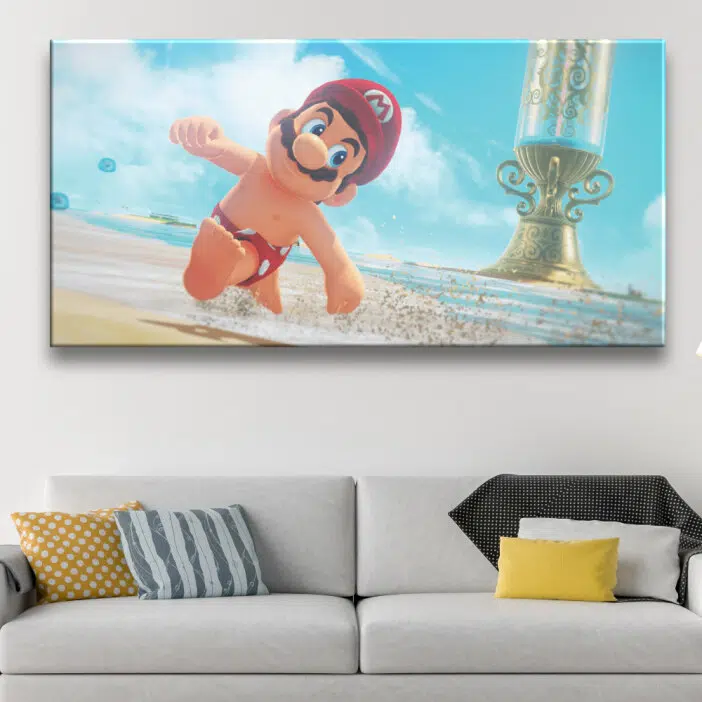 Tableau Super Mario a la plage