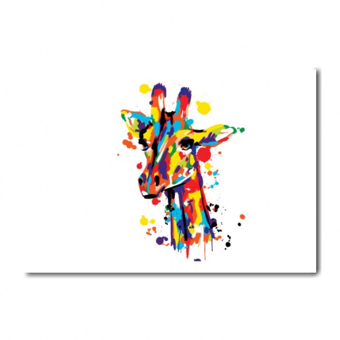 Tableau Girafe pop art colorée Tableau Girafe Tableau Animaux Tableau Pop Art taille: XS|S|M|L|XL|XXL