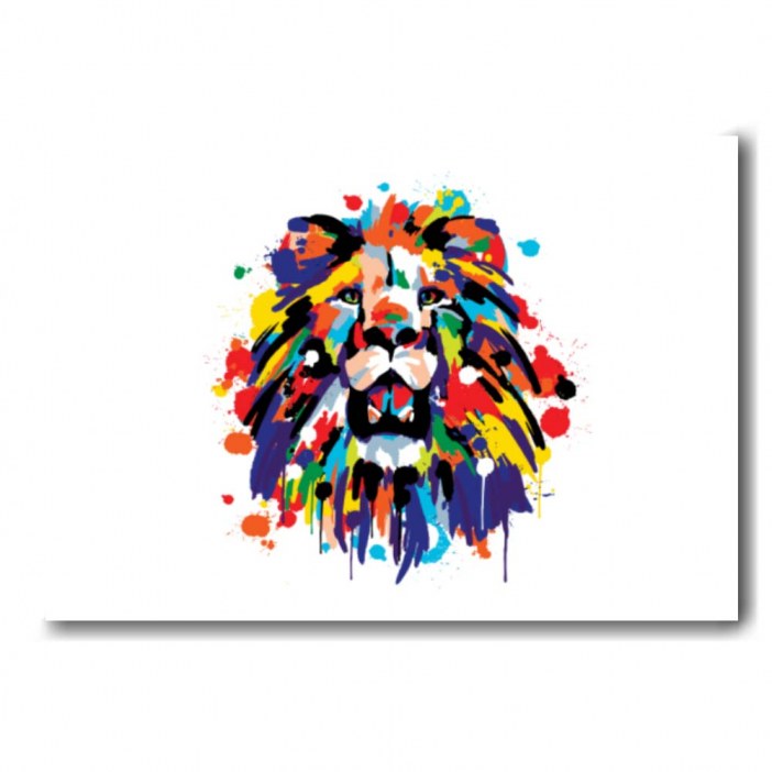 Tableau Lion pop art coloré