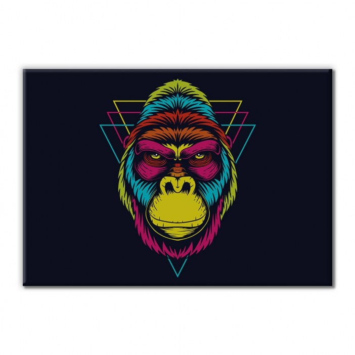 Tableau gorille multicolore Tableau Animaux Tableau Singe format: Horizontal