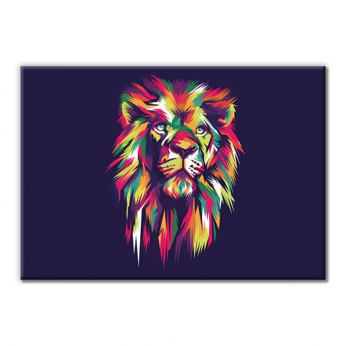 Tableau lion pop art moderne Tableau Animaux Tableau Lion Tableau Pop Art format: Horizontal