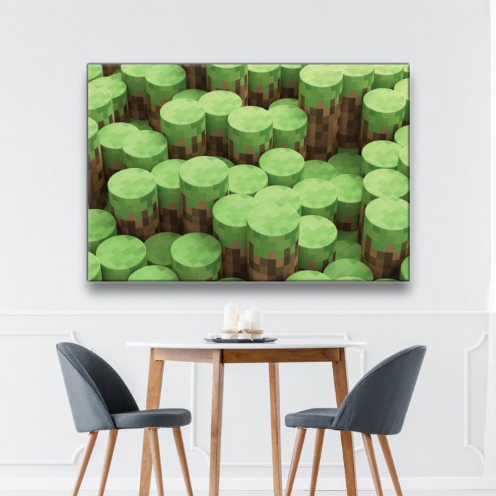 Tableau minecraft forêt Tableau Pop Art Tableau Geek Tableau Minecraft taille: XS|S|M|L|XL|XXL