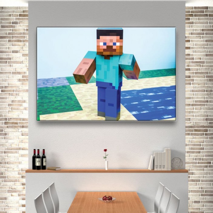 Tableau minecraft personnage pixélisé Tableau Animaux Tableau Pop Art taille: XS|S|M|L|XL|XXL