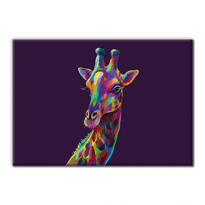 Tableau portrait girafe pop art Tableau Animaux Tableau Girafe Tableau Pop Art format: Horizontal