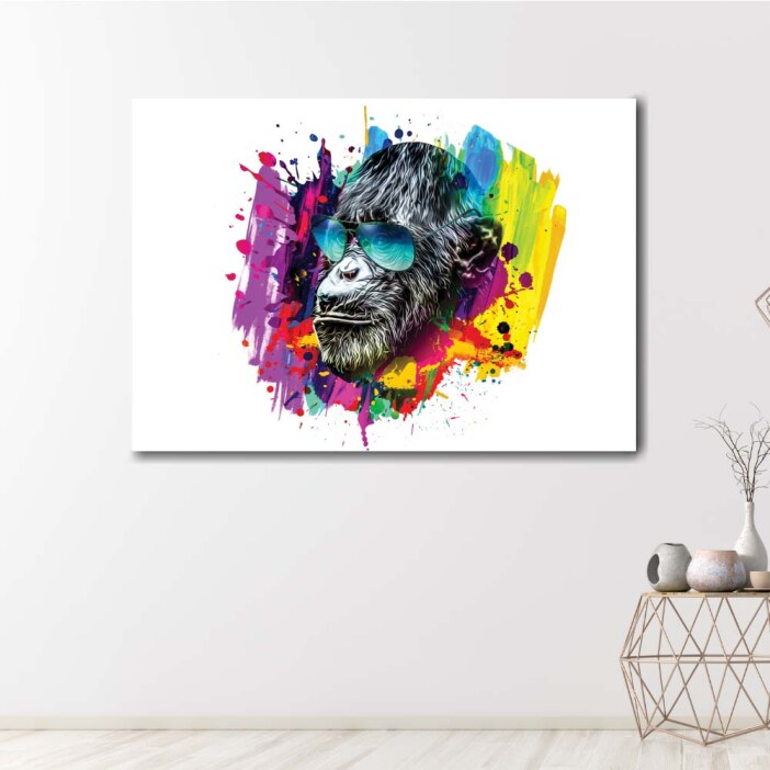 tableau singe pop art