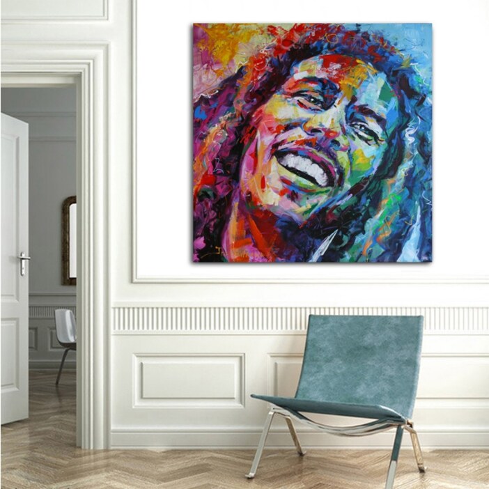 Tableau Bob Marley Multicolore