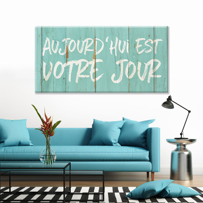 tableau motivation bleu aujourd'hui est vote jour