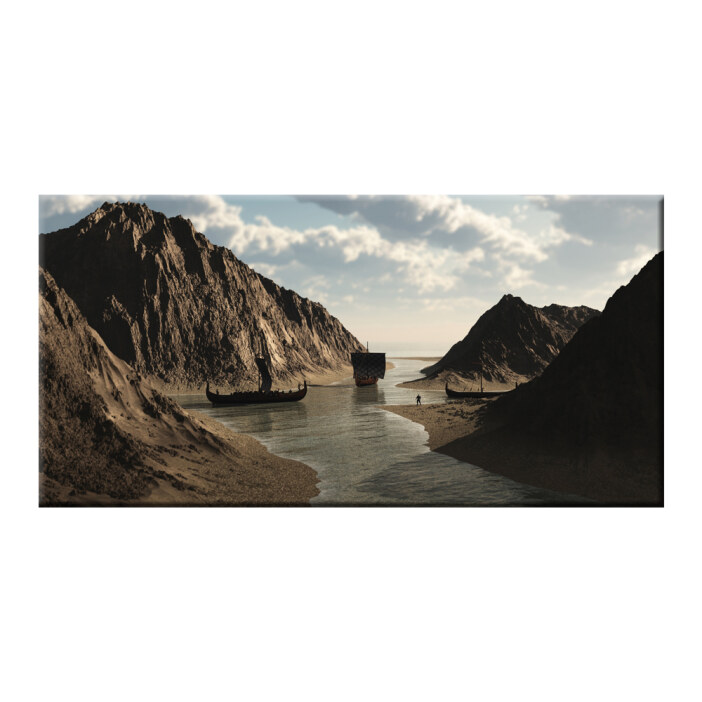 tableau viking sur fond blanc