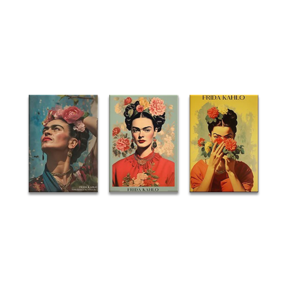 Tableau Mexique portrait coloré de Frida Kahlo – Image 4